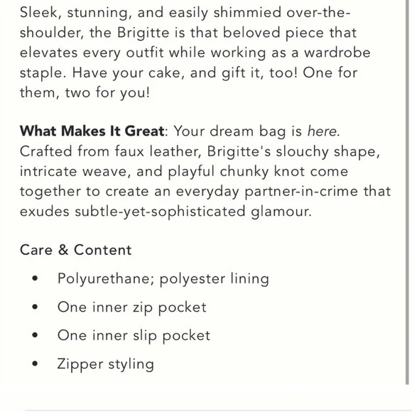 NWT Melie Bianco The Brigitte satchel bag - Picture 4 of 6